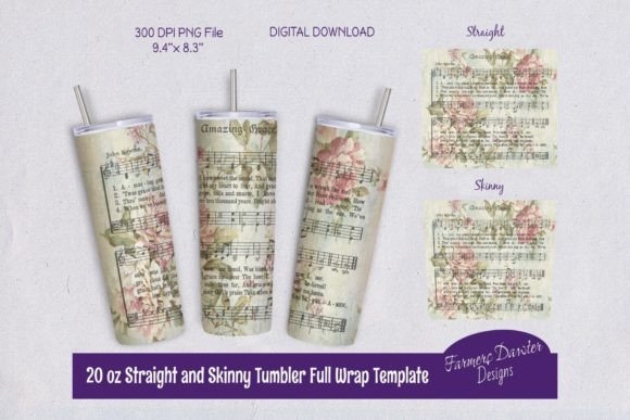 Amazing Grace Lyrics Notes PNG File: Graphics and Print Templates