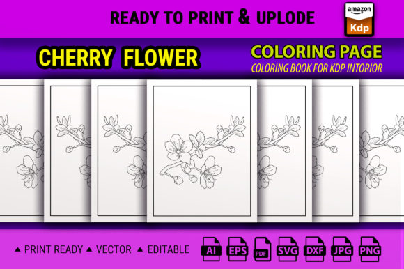 Cherry Flower Coloring Page Graphics and Coloring Pages Amp