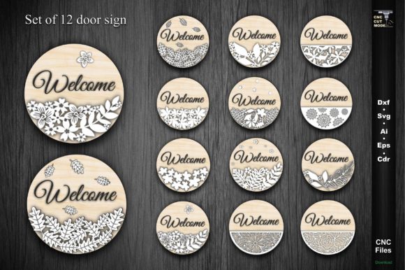 Floral Door Sign: Graphics and Crafts in Perfect Harmony