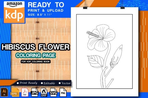 Flower Coloring Page for KDP Interior