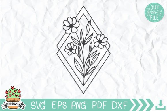 Flower Diamond Bouquet Svg: Graphics and Crafts in One