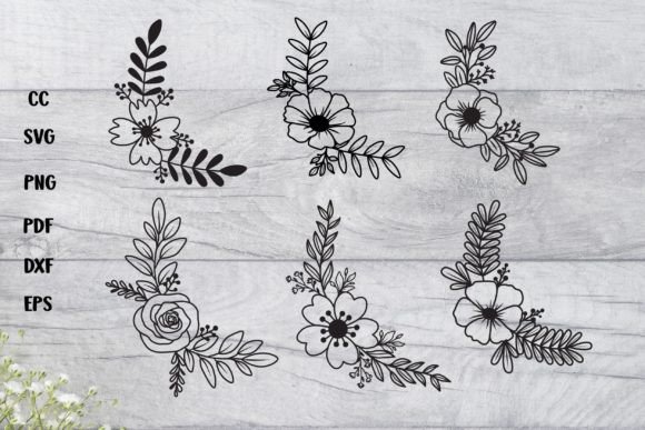 Flower Svg Floral Svg Bundle: Graphics for Print Templates