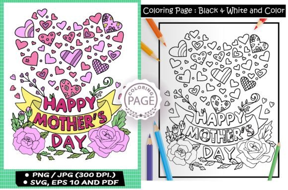 Happy Mother's Day Coloring Page