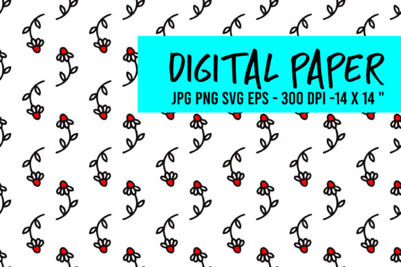 Pattern with Chamomile Graphics