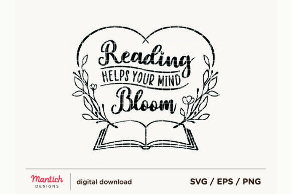 Reading Helps Mind Bloom Svg, Floral Svg