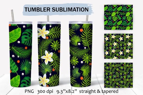 Tropical Sublimation Tumbler Wraps: Graphics and Crafts for Branding