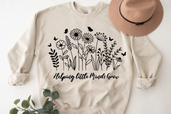 Wildflower Blooms Svg for Graphics and Print Templates