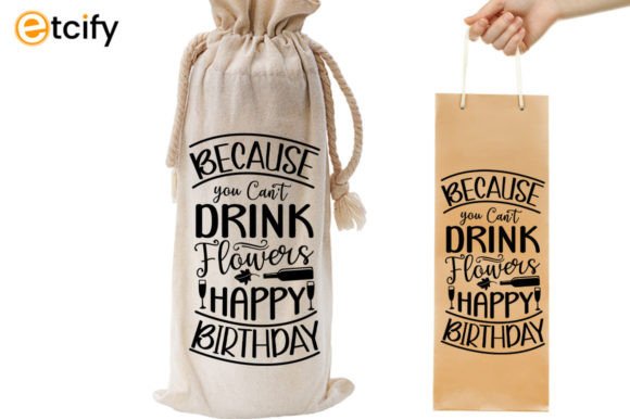 Wine Bag Graphics for Crafts and Digital Products